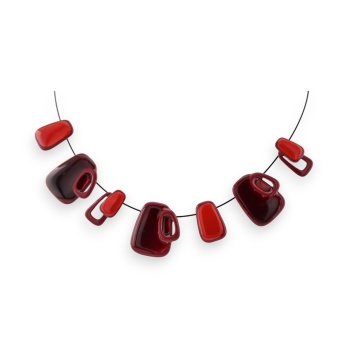 Collier Géométrique Rouge...