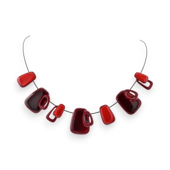 Collier Géométrique Rouge...