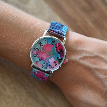 Montre Ernest motif floral...