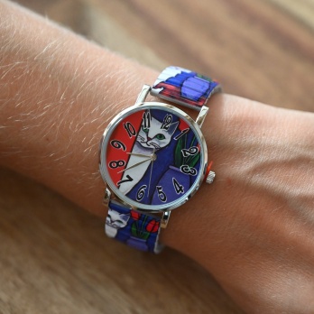 Montre Ernest chat blanc