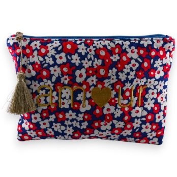 Pochette tissu coton fleurs...