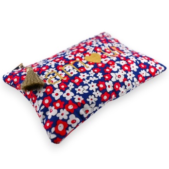 Pochette tissu coton fleurs...